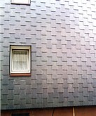 Fassadenbekleidung mit Naturschiefer in gezogener Doppeldeckung