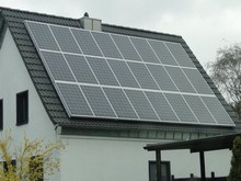 Photovoltaikanlage auf einem Einfamilienhaus